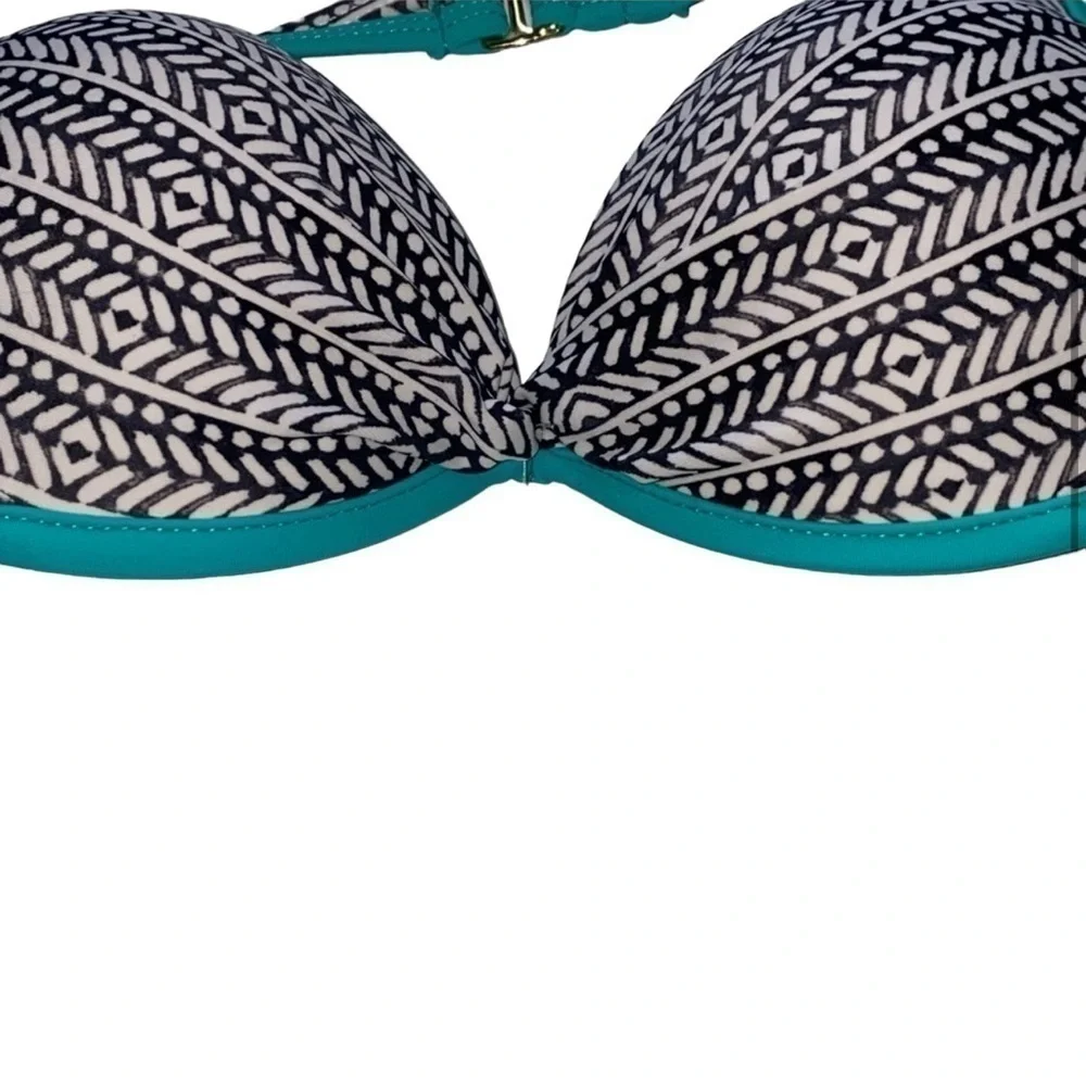 🔥🔥Hot Water Cyan Accented Push-Up Bikini